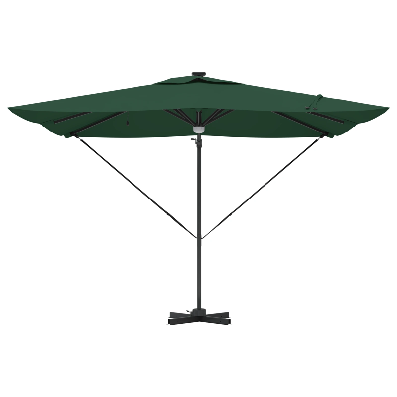 vidaXL Roma Parasol Zaļa 286 x 284 x 270 cm Alumīnijs un poliesters