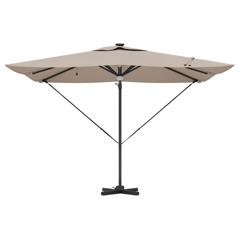 vidaXL Roma Parasol Pelēkbrūna 286 x 284 x 270 cm