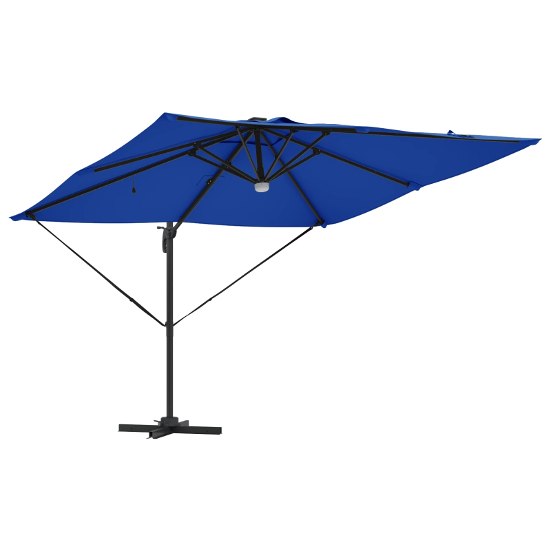 vidaXL Roma Parasol Zila 286 x 284 x 270 cm Alumīnijs un poliesters