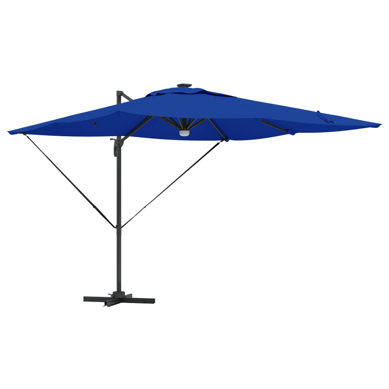vidaXL Roma Parasol Zila 286 x 284 x 270 cm Alumīnijs un poliesters