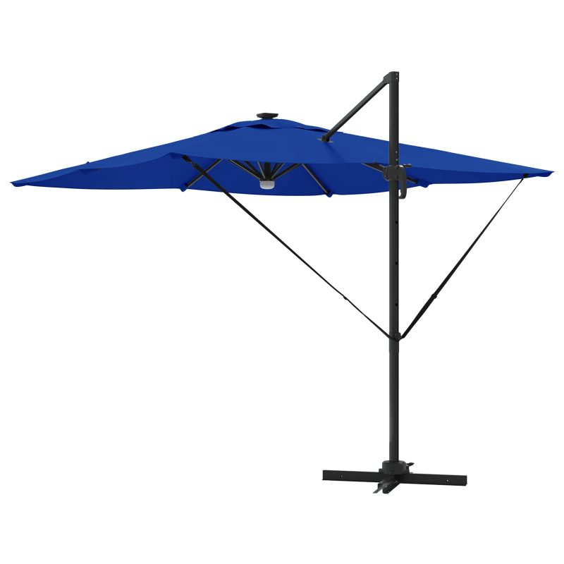 vidaXL Roma Parasol Zila 286 x 284 x 270 cm Alumīnijs un poliesters