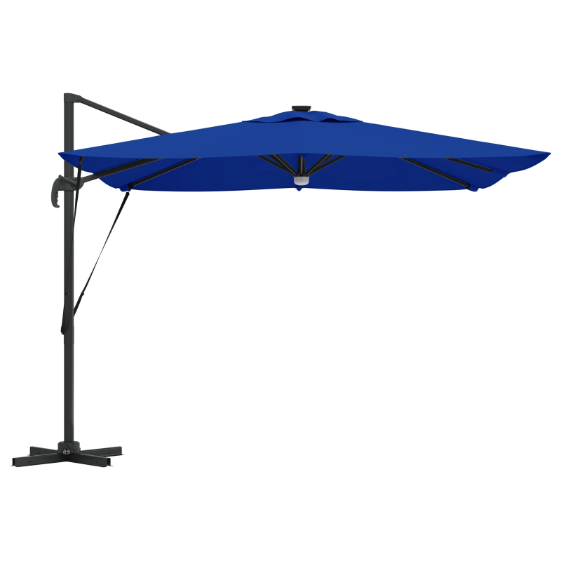 vidaXL Roma Parasol Zila 286 x 284 x 270 cm Alumīnijs un poliesters