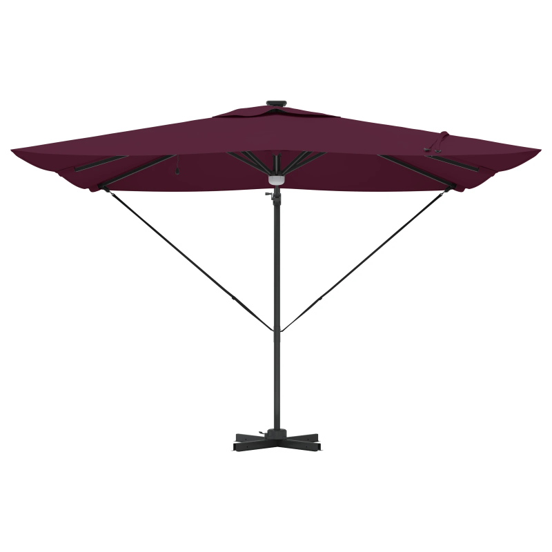 vidaXL Roma Parasol Sarkana 286 x 284 x 270 cm Alumīnijs un poliesters