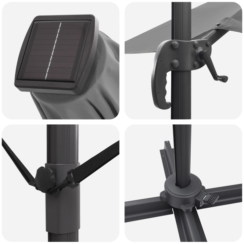 vidaXL Saulessargs Antracīts 351 x 250 x 253 cm