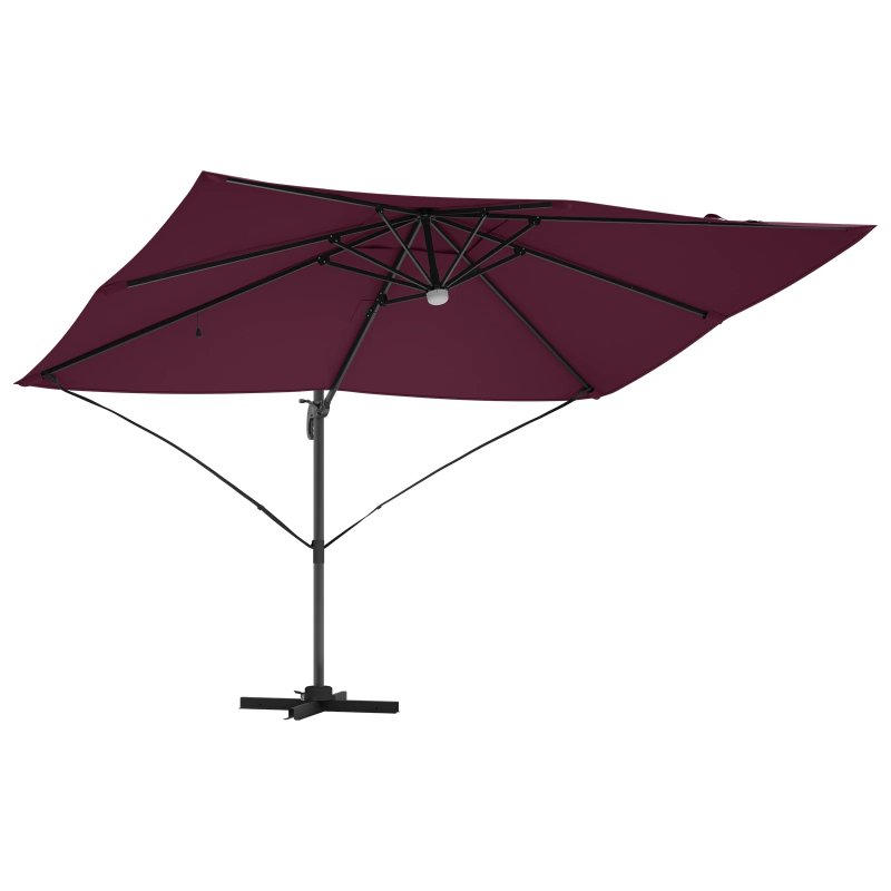 vidaXL Saulessargs Bordo sarkans 351 x 250 x 253 cm