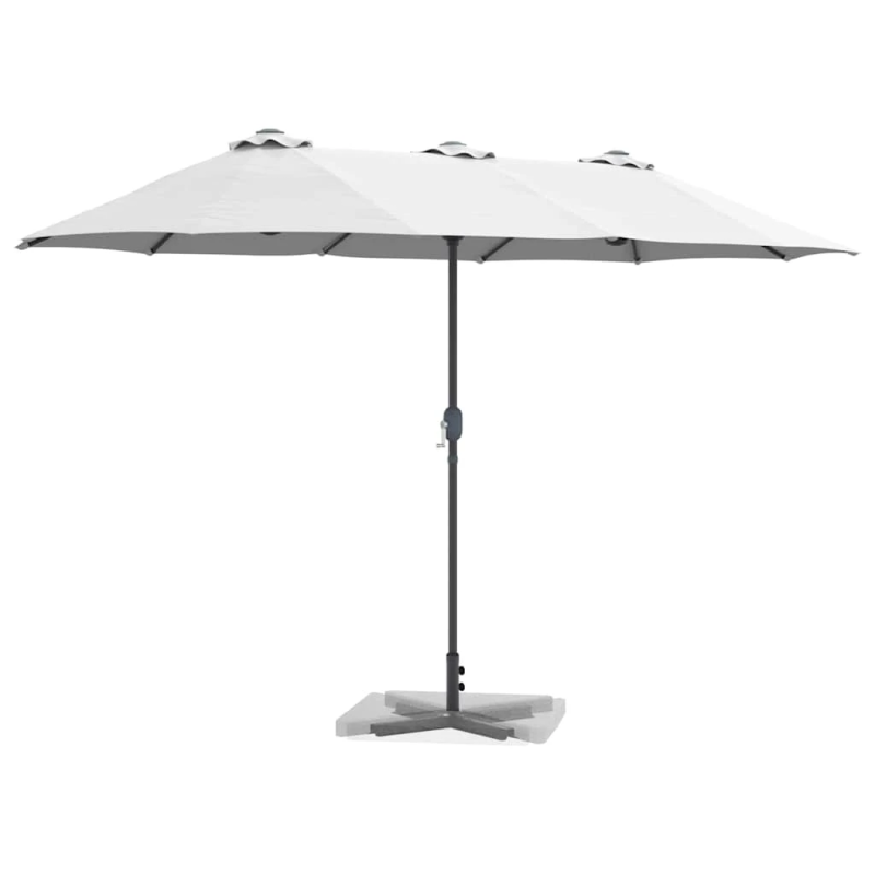 vidaXL Dārza parasols Smilšu 370 x 197 x 239 cm