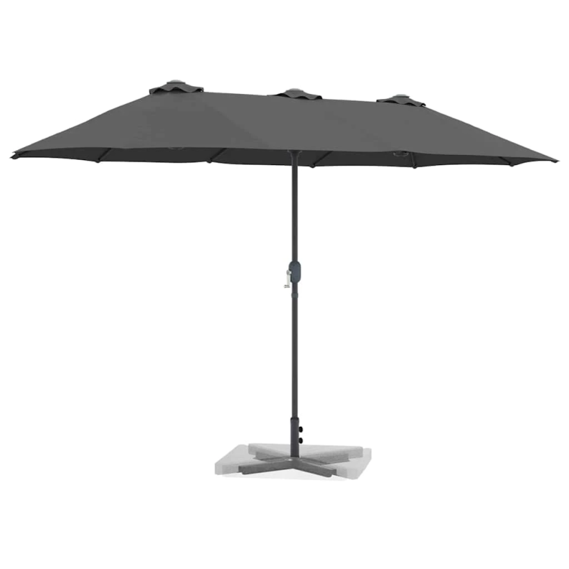 vidaXL Dārza parasols Antracīts 370 x 197 x 239 cm