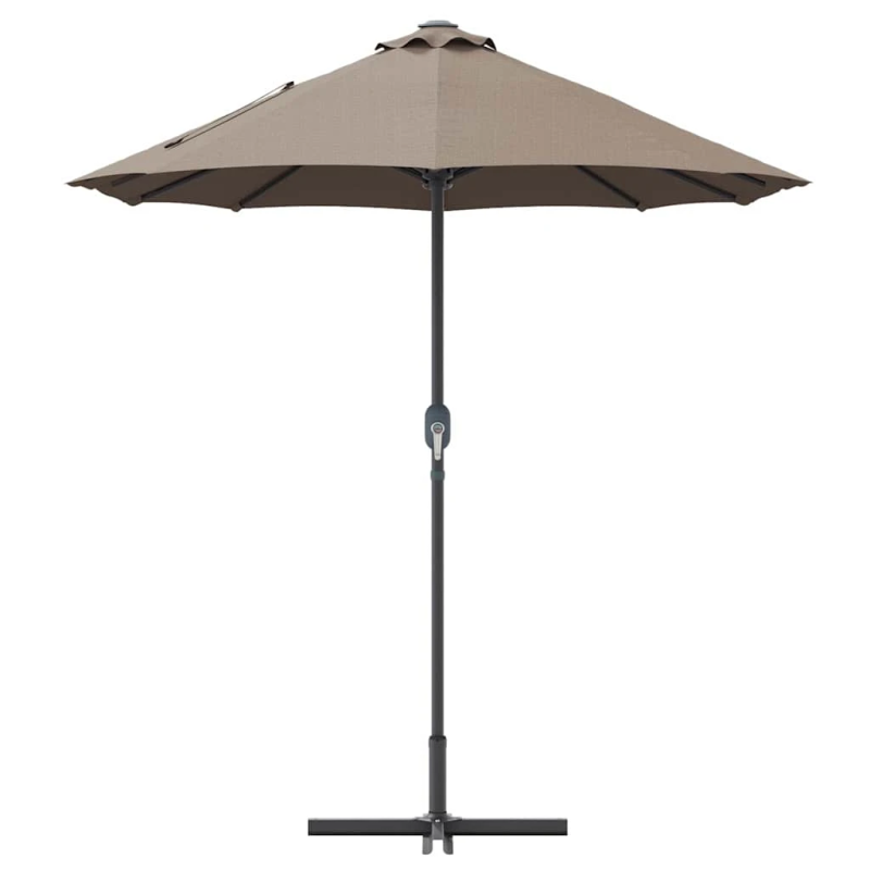 vidaXL Dārza parasols Pelēkbrūna 370 x 197 x 239 cm