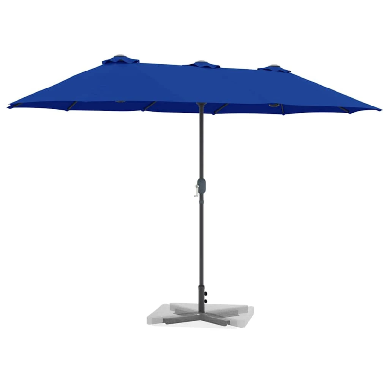 vidaXL Dārza parasols Azurblau 370 x 197 x 239 cm