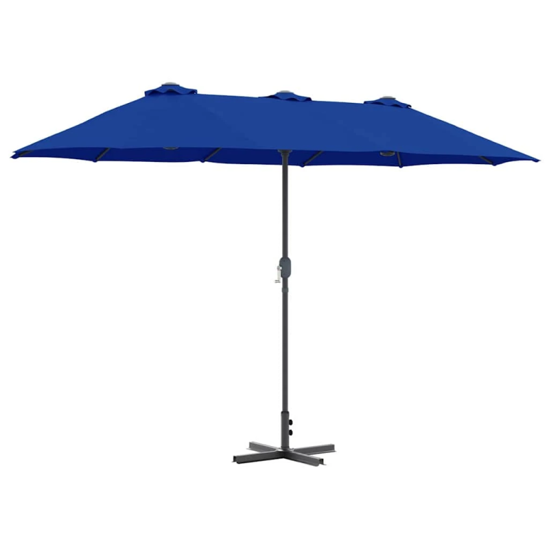 vidaXL Dārza parasols Azurblau 370 x 197 x 239 cm