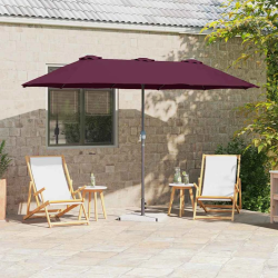 vidaXL Dārza parasols Bordo sarkans 370 x 197 x 239 cm