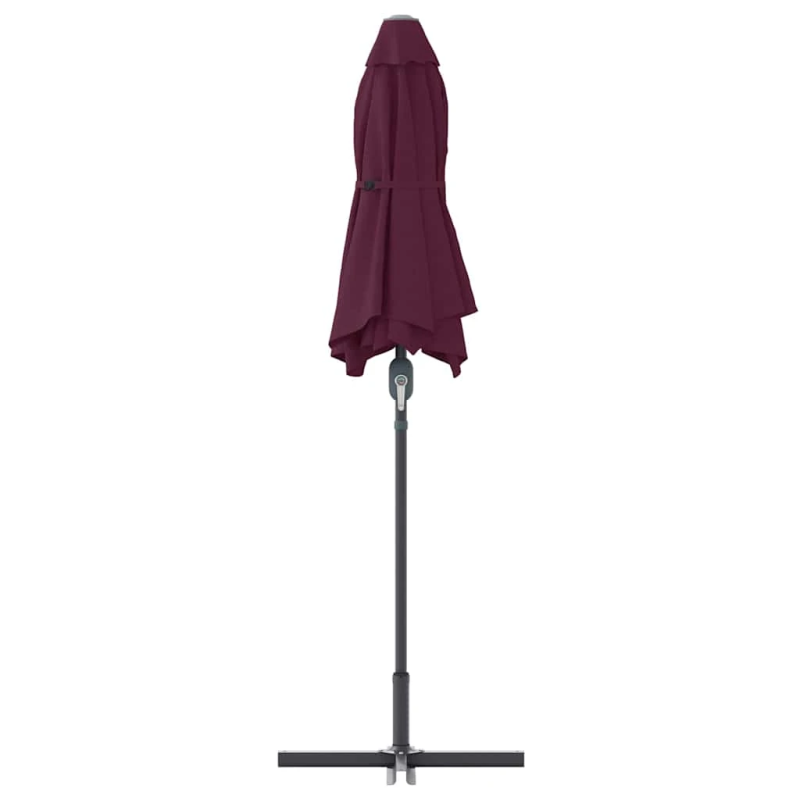 vidaXL Dārza parasols Bordo sarkans 370 x 197 x 239 cm