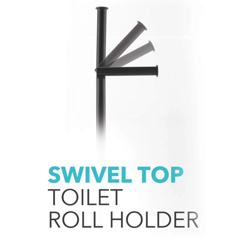 Beldray LA0532708BLKFXEU7 Toilet Roll Holder - Black