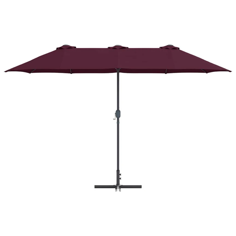 vidaXL Dārza parasols Bordo sarkans 370 x 197 x 239 cm