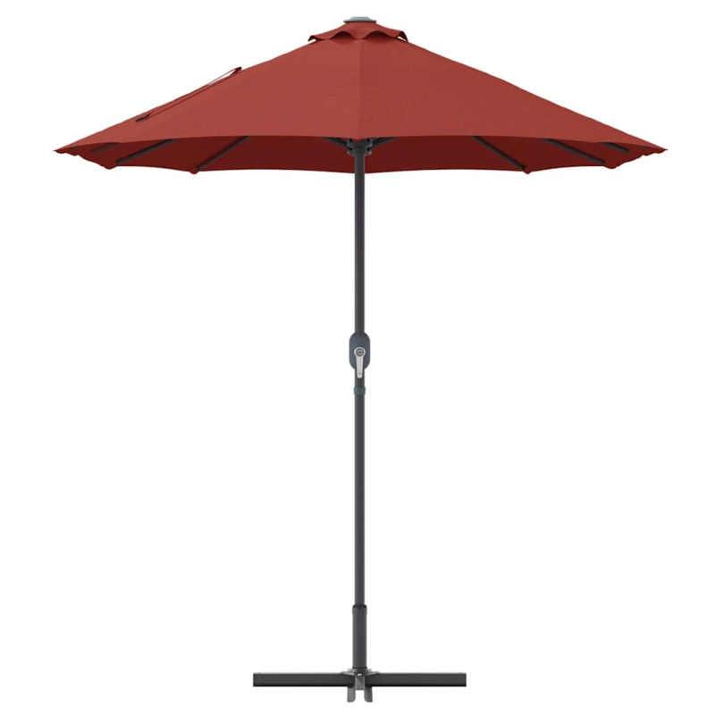 vidaXL Dārza parasols Sarkanbrūns 370 x 197 x 239 cm