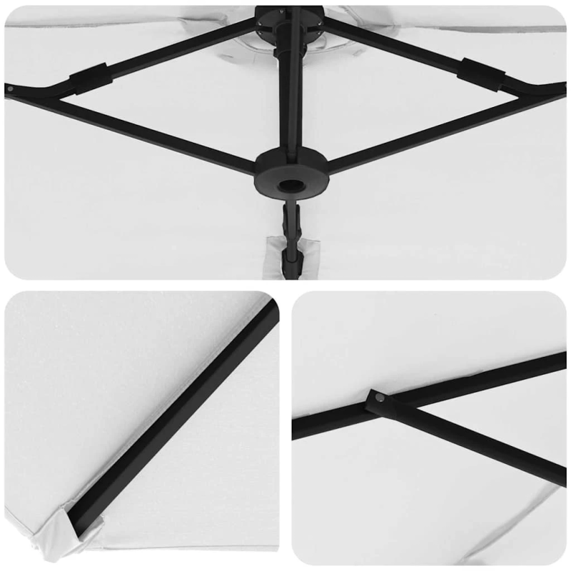 vidaXL Saulessargs Smilšu 372 x 198 x 243 cm Poliesters un alumīnijs