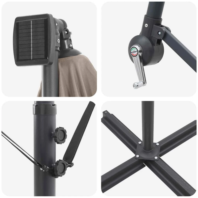 vidaXL Saulessargs Pelēkbrūna 294 x 294 x 248 cm