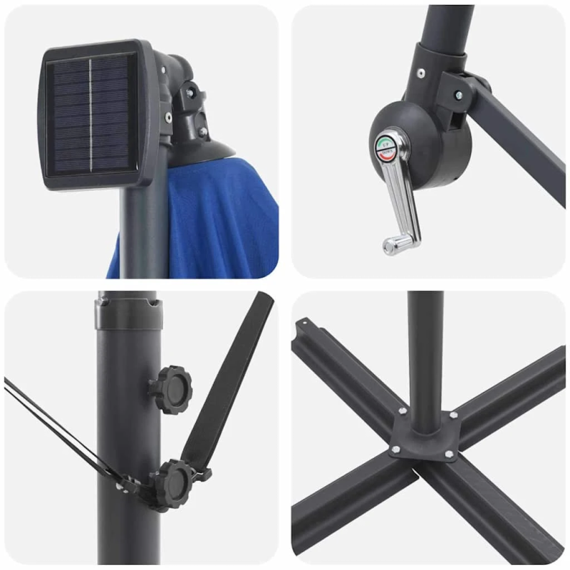 vidaXL Saulessargs Azurblau 294 x 294 x 248 cm Poliesters un alumīnijs