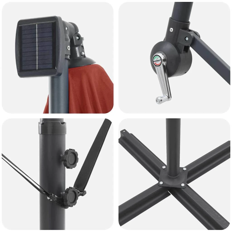 vidaXL Saulessargs Sarkanbrūns 294 x 294 x 248 cm