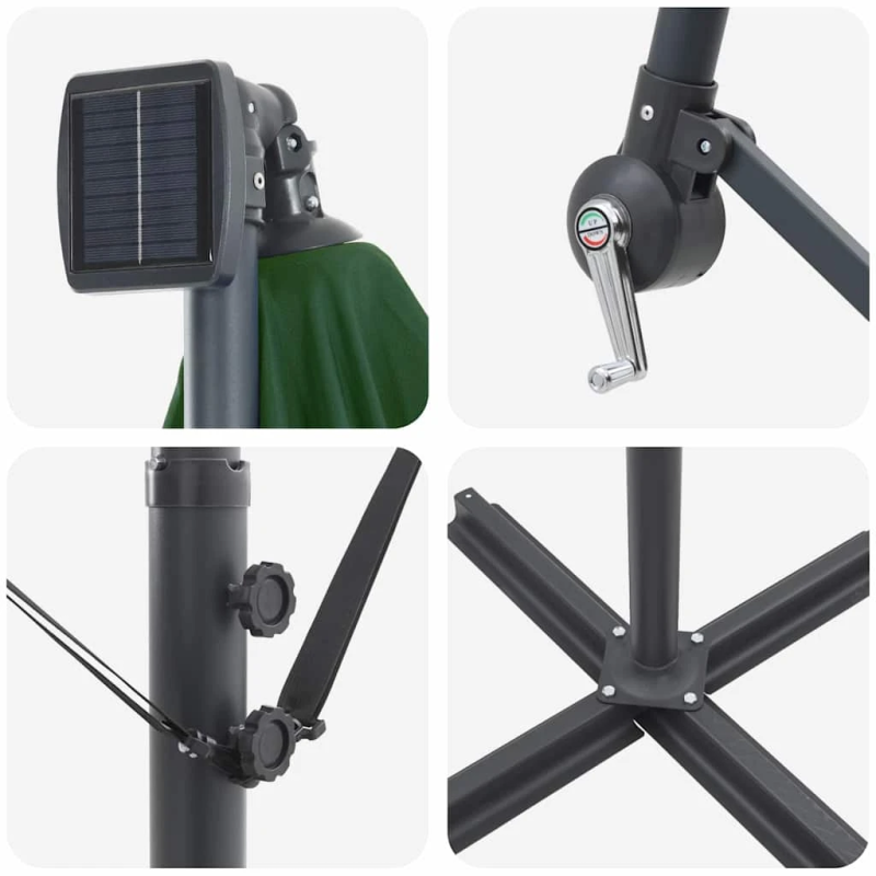 vidaXL Saulessargs Zaļa 294 x 200 x 270 cm Poliesters un alumīnijs