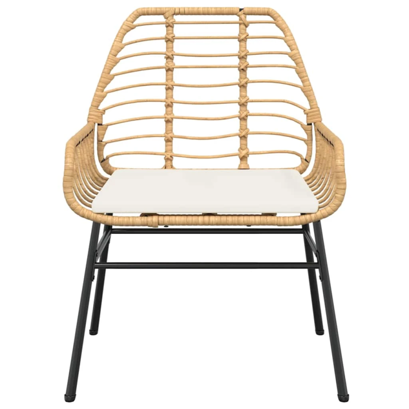 vidaXL 5-daļīgs dārza mēbeļu komplekts, matrači, brūna PE rotangpalma