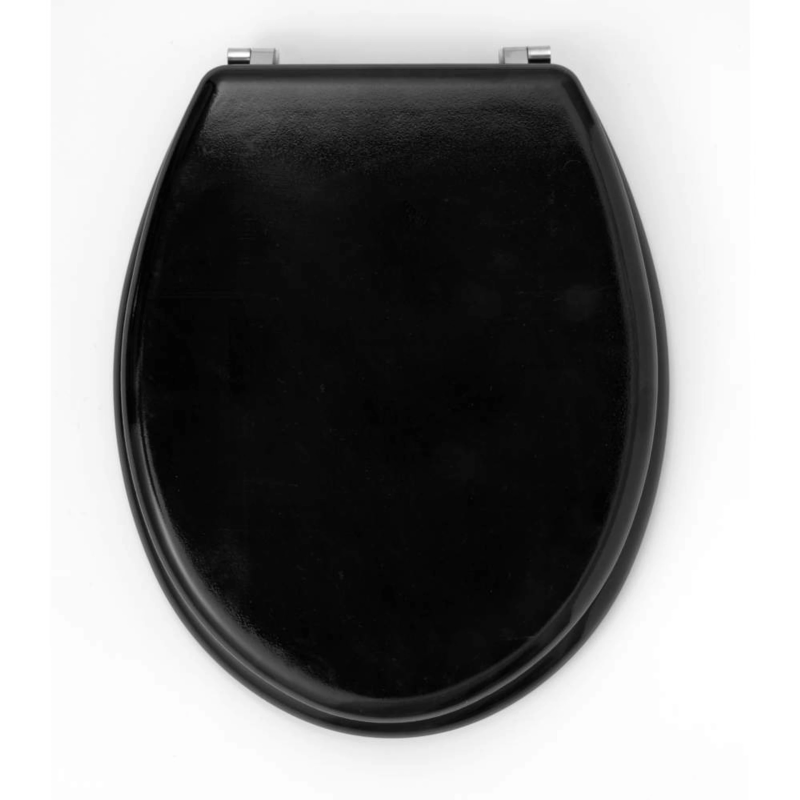 Beldray LA032355BLKTSF Black Wooden Toilet Seat