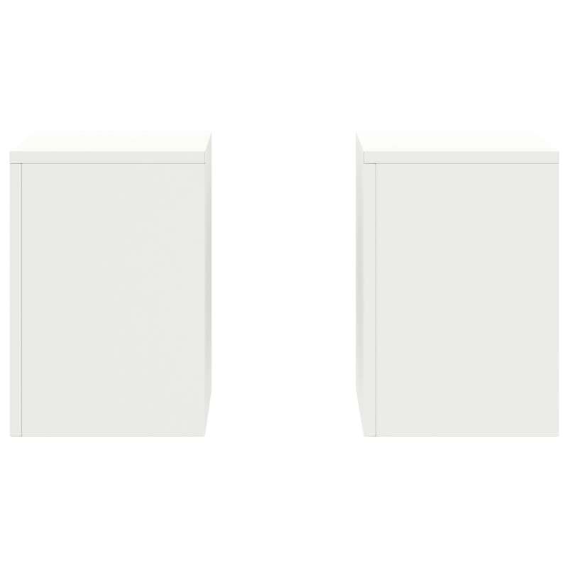 vidaXL Augu statīvs 2 pcs Balts 24 x 24 x 35 cm Tērauds