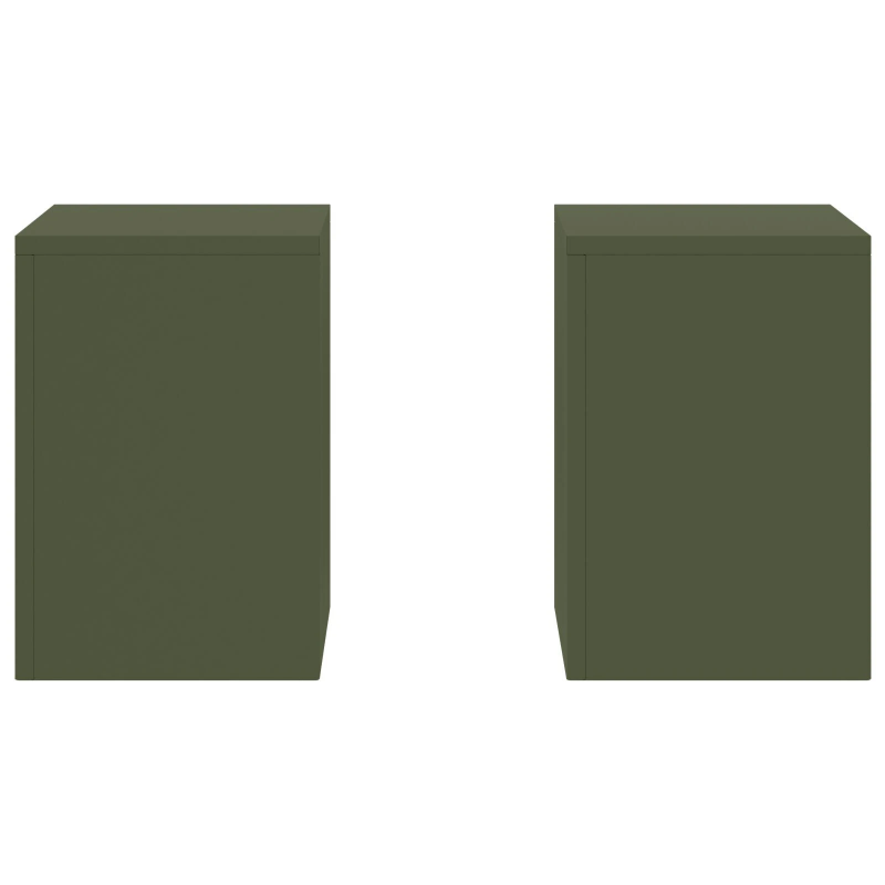 vidaXL Augu statīvs 2 pcs Olīvu zaļa 24 x 24 x 35 cm Tērauds