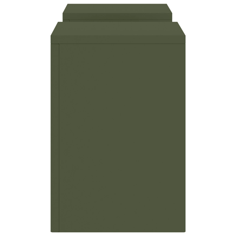 vidaXL Augu statīvs 2 pcs Olīvu zaļa 24 x 24 x 35 cm Tērauds