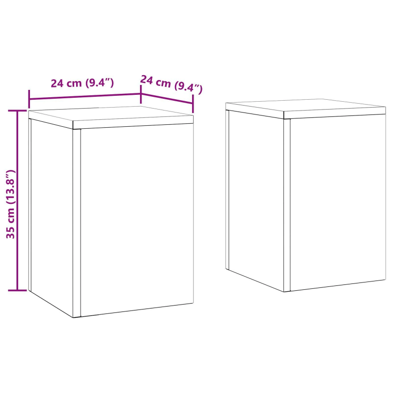 vidaXL Augu statīvs 2 pcs Sudraba 24 x 24 x 35 cm Nerūsējošs tērauds