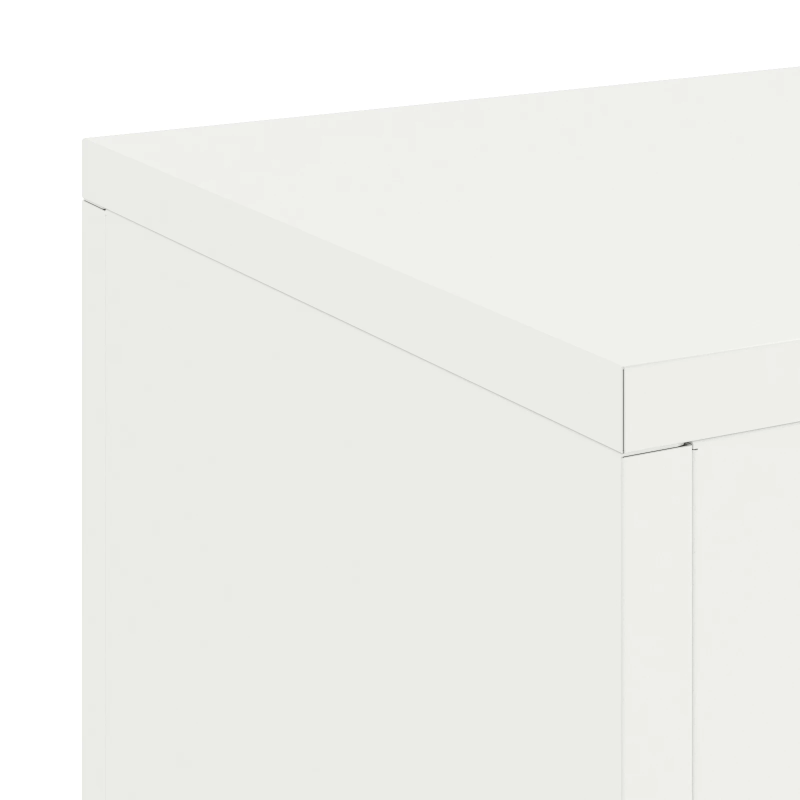 vidaXL Augu statīvs 2 pcs Balts 24 x 24 x 55 cm Tērauds