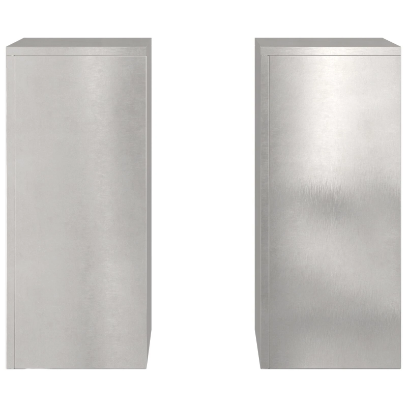 vidaXL Augu statīvs 2 pcs Sudraba 24 x 24 x 55 cm Nerūsējošs tērauds