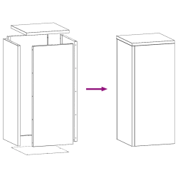 vidaXL Augu statīvs 2 pcs Sudraba 24 x 24 x 55 cm Cinkots tērauds