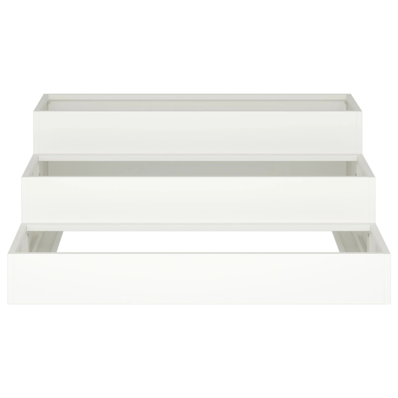 vidaXL Dārza stādītājs Balts 90 x 90 x 35 cm Auksti velmēta tērauds