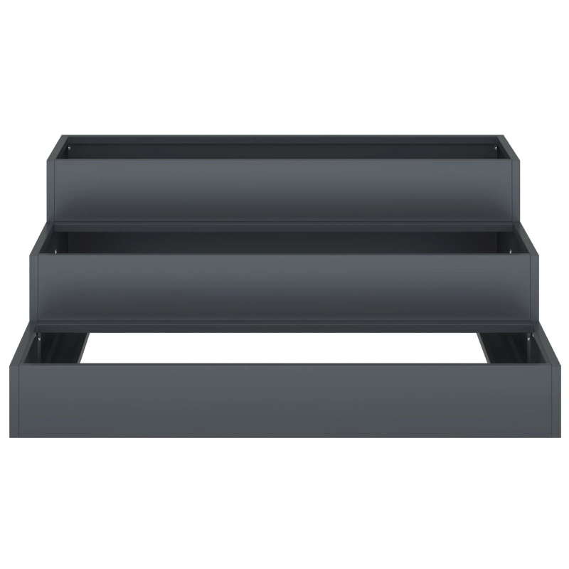 vidaXL Dārza stādītājs Antracīts 90 x 90 x 35 cm