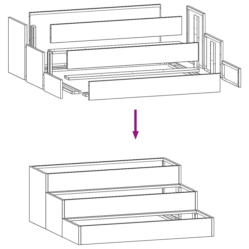 vidaXL Dārza stādītājs Antracīts 90 x 90 x 35 cm