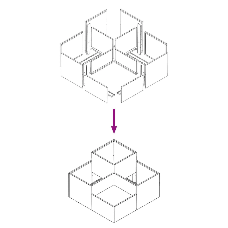 vidaXL Dārza stādītājs Balts 80 x 80 x 48 cm Tērauds