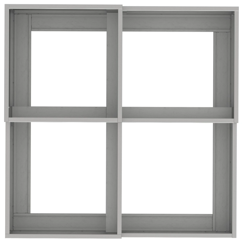 vidaXL Dārza stādītājs Sudraba 80 x 80 x 48 cm Nerūsējošs tērauds