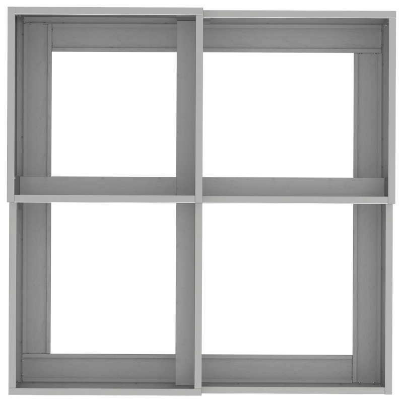 vidaXL Dārza stādītājs Sudraba 100 x 100 x 48 cm Nerūsējošs tērauds