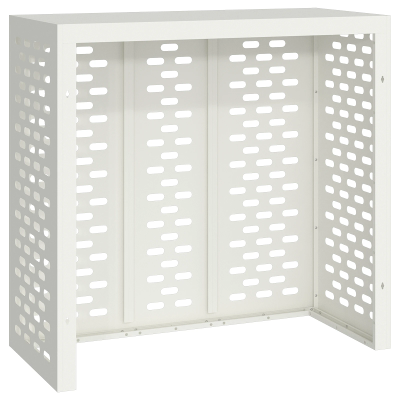 vidaXL Gaisa kondicioniera pārsegs Balts 110 x 50 x 105 cm Tērauds
