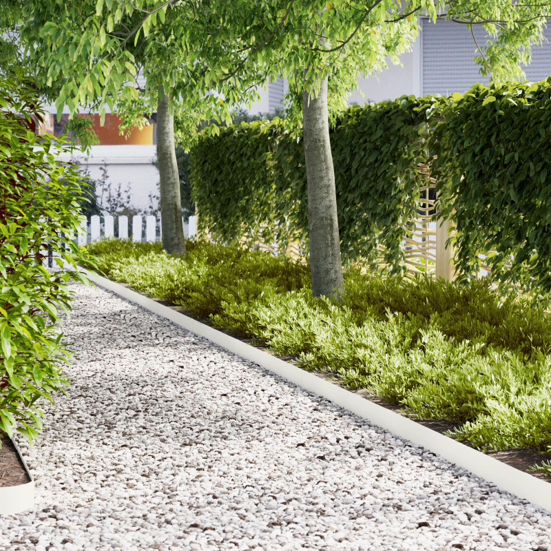 vidaXL Zāliena Apmale 50 pcs Balts 100 x 0.05 x 20 cm