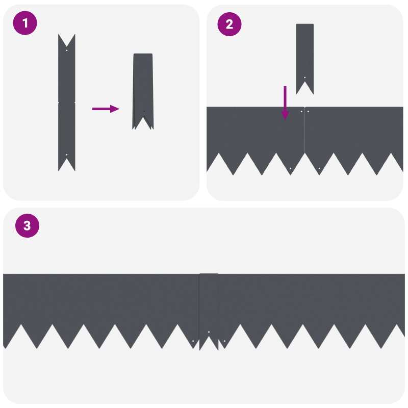vidaXL Zāliena Apmale 10 pcs Antracīts 100 x 0.05 x 20 cm