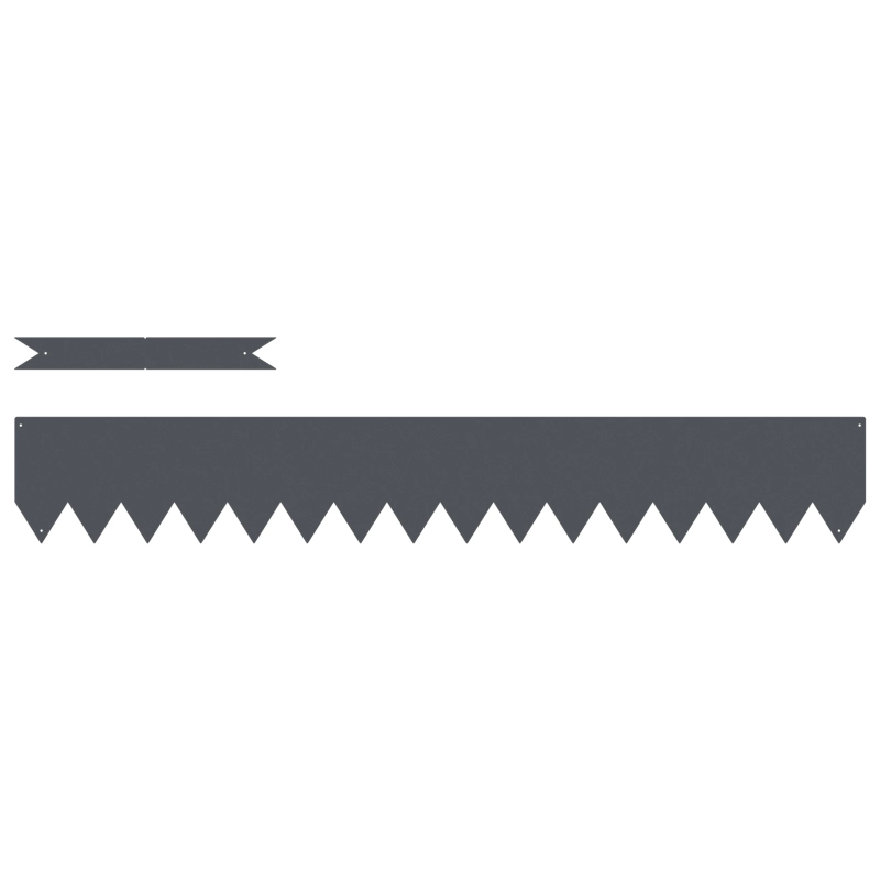 vidaXL Zāliena Apmale 20 pcs Antracīts 100 x 0.05 x 20 cm