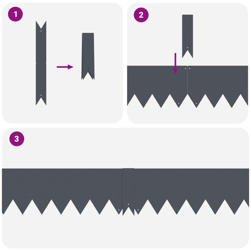 vidaXL Zāliena Apmale 50 pcs Antracīts 100 x 0.05 x 20 cm