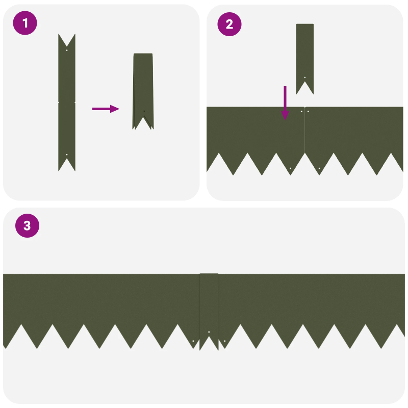 vidaXL Zāliena Apmale 10 pcs Olīvu zaļš 100 x 0.05 x 20 cm