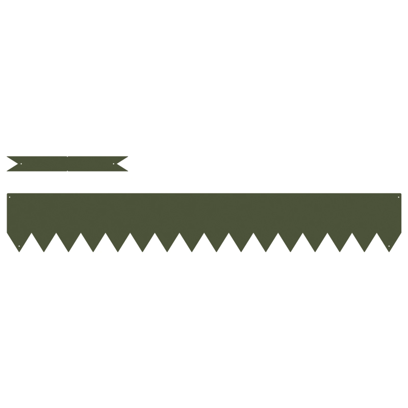 vidaXL Zāliena Apmale 20 pcs Olīvu zaļš 100 x 0.05 x 20 cm