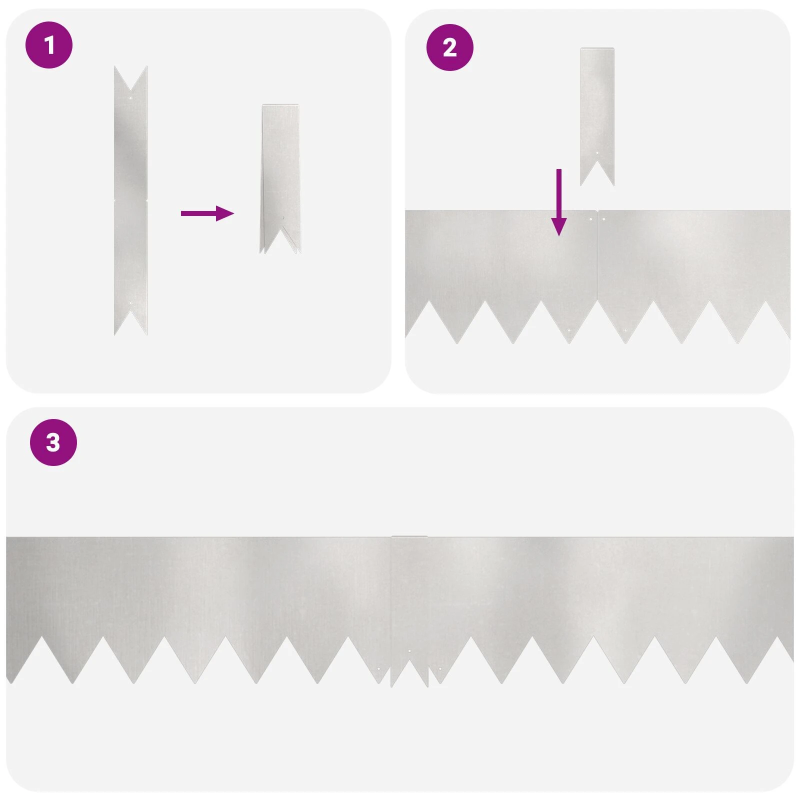 vidaXL Zāliena Apmale 30 pcs Sudraba 100 x 0.05 x 20 cm