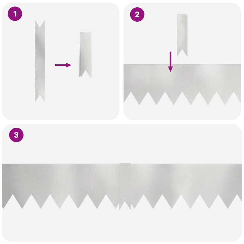 vidaXL Zāliena Apmale 30 pcs Sudraba 100 x 0.05 x 20 cm