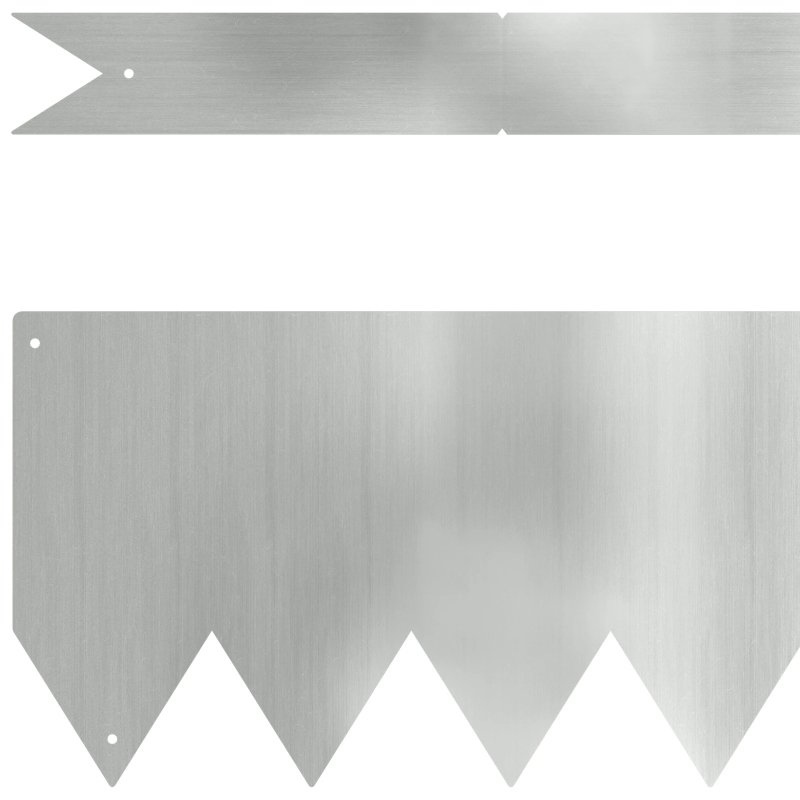 vidaXL Zāliena Apmale 10 pcs Sudraba 100 x 0.05 x 20 cm