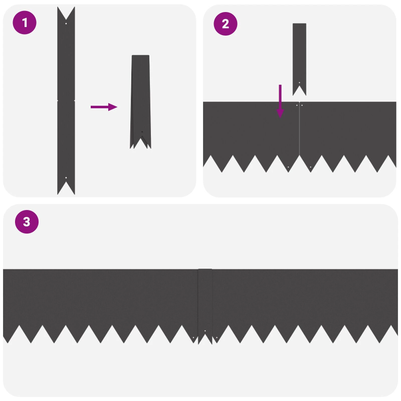 vidaXL Zāliena Apmale 20 pcs Melna 100 x 0.05 x 20 cm